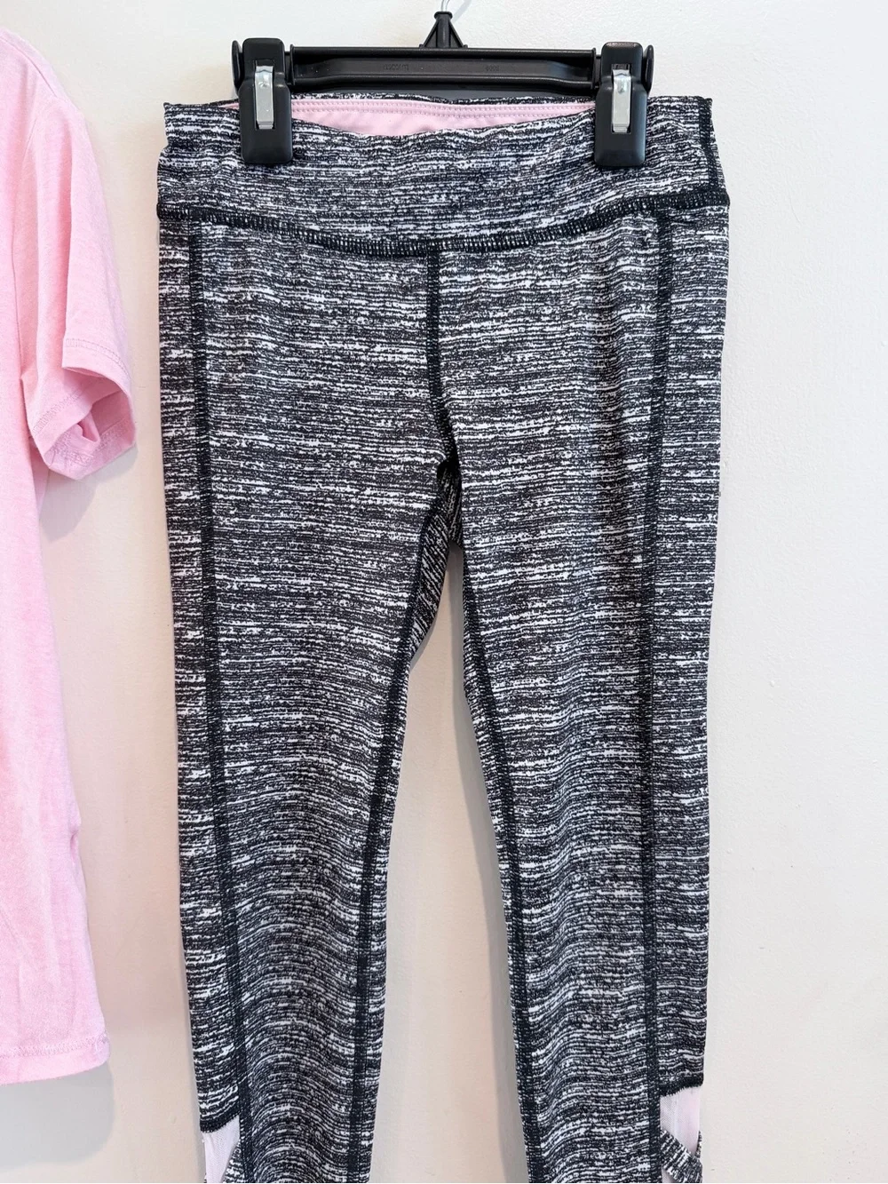 Ideology Pink Tee with Gray Space-Dye Leggings Set
